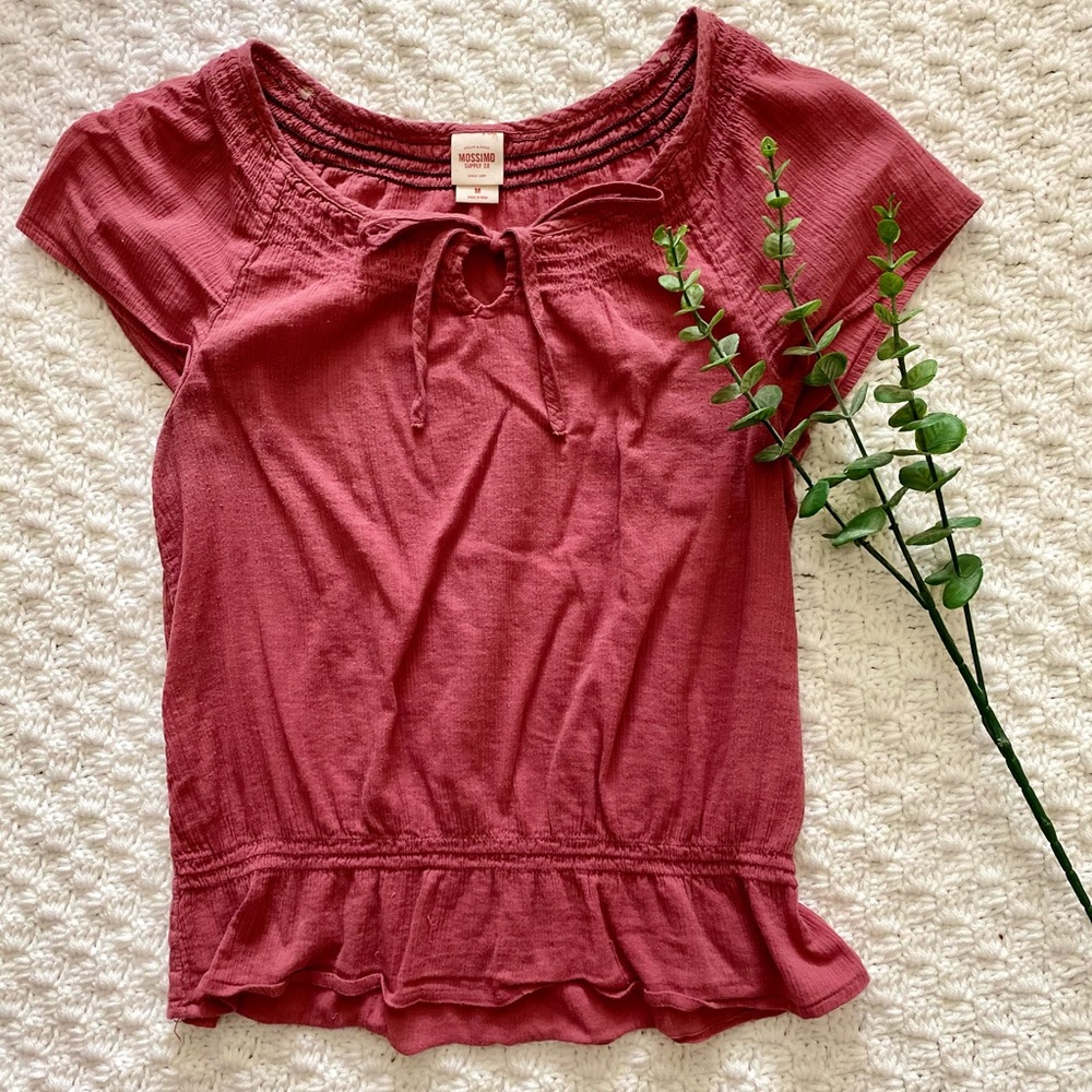 3 for $25! Mossimo coral peasant blouse